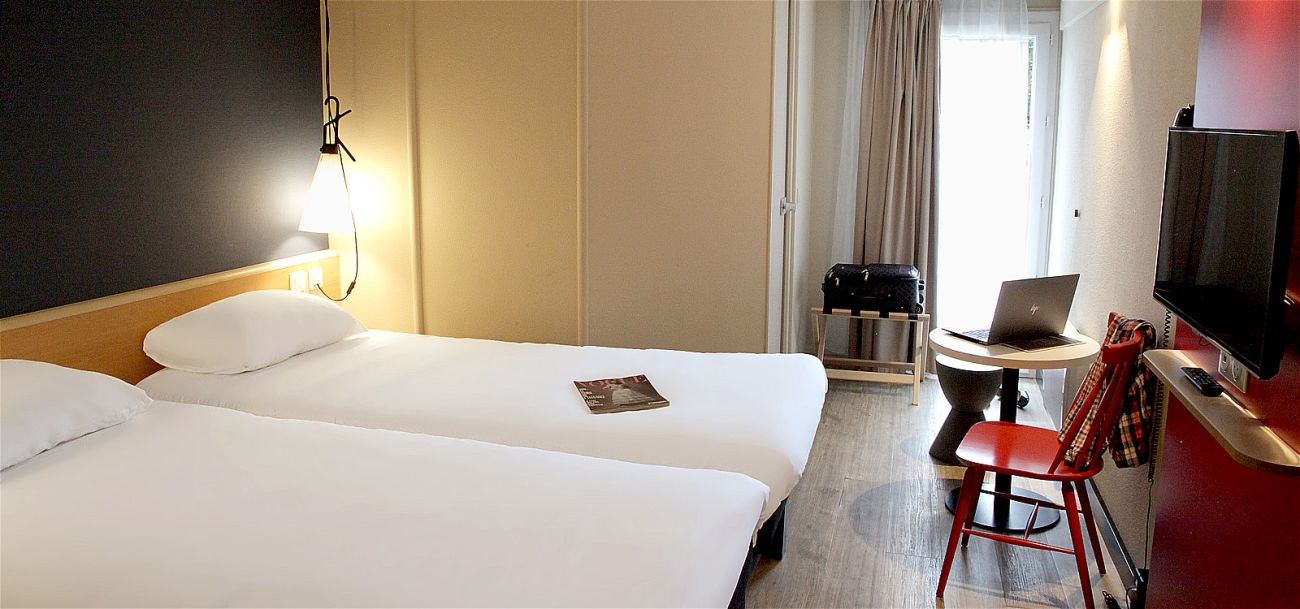 Chambre standard avec 2 lits simples, hôtel Ibis Brest Kergaradec Aéroport